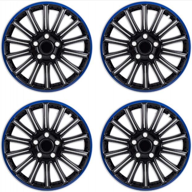 Cosmos Booster 14'' 4 Piece Wheel Trim Set Blue - COS62740