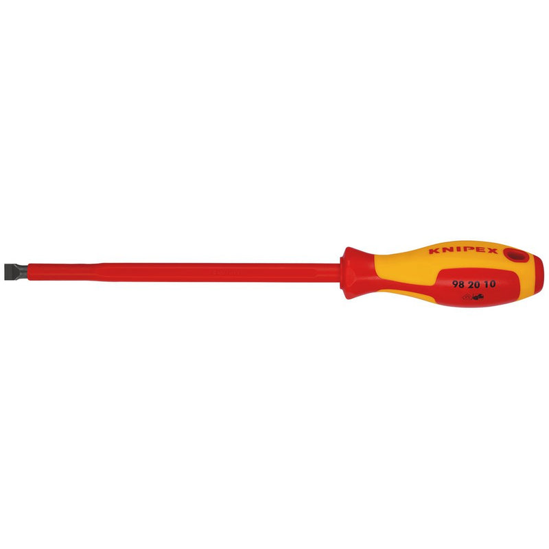 Draper KNIPEX 98 20 10 VDE Insulated  Slotted Screwdriver, 10.0 x 200mm