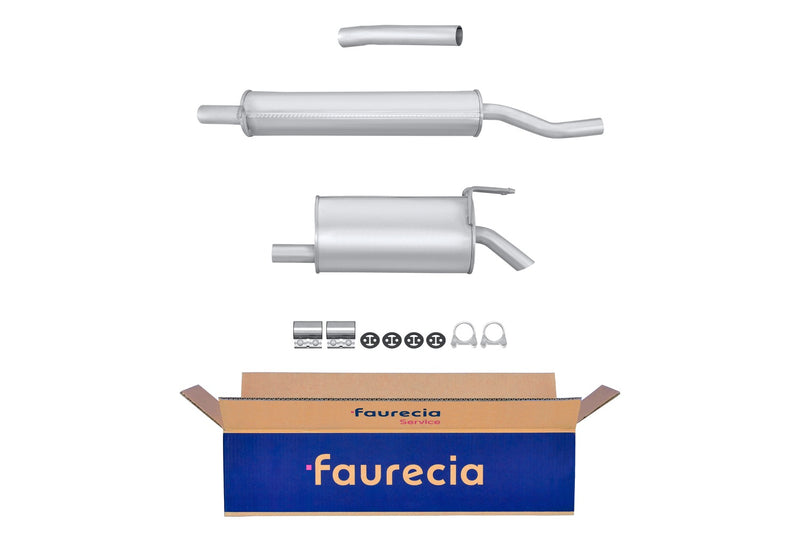 FAURECIA 8LD 366 029-411 Rear Muffler - Easy2Fit® Kit - fits FIAT DOBLO