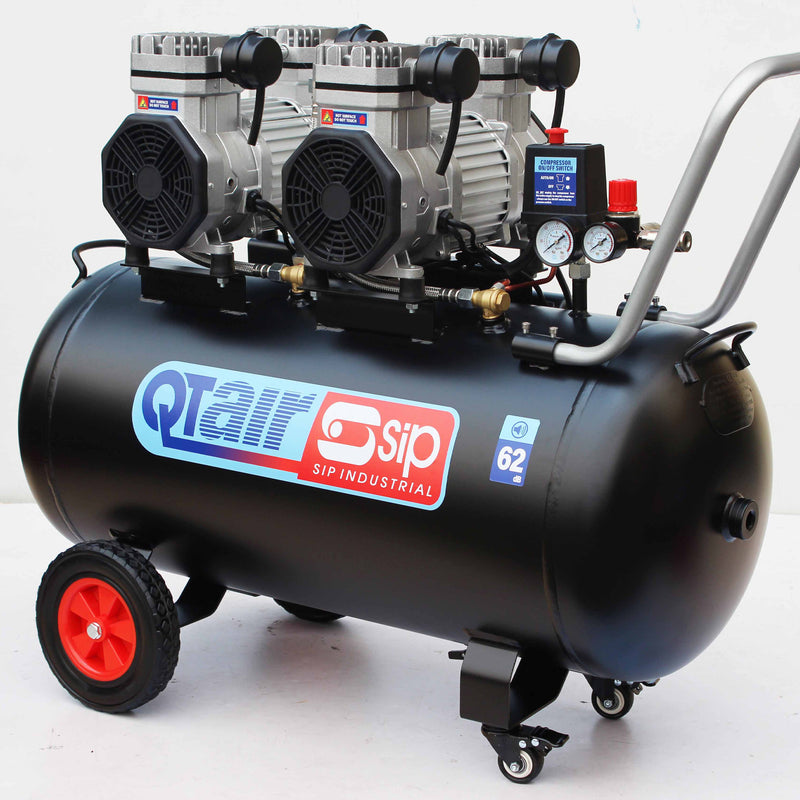 SIP QT AIR DD 3hp 100ltr Ultra Low Noise Oil-Free Direct Drive Compressor