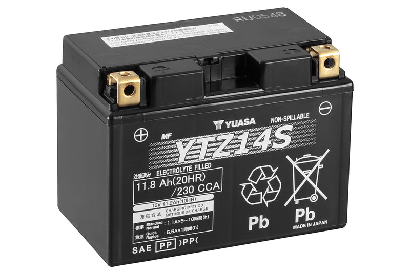 Yuasa YTZ14S (WC) 12V High Performance MF VRLA Motorcycle Battery