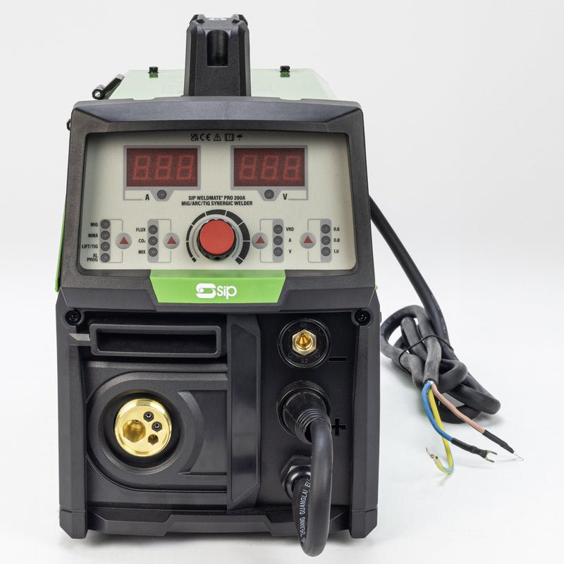 SIP WELDMATE® PRO 200A MIG/ARC/TIG Synergic Welder with Trolley Package