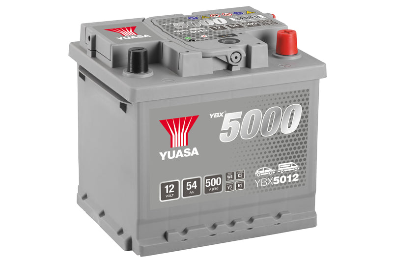 Yuasa YBX5012 - 012 Silver High Performance SMF Car Battery - 5 Year Warranty