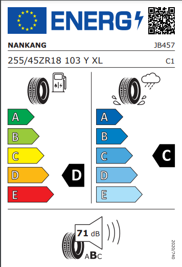 Nankang 255 45 18 103Y AS-1 tyre