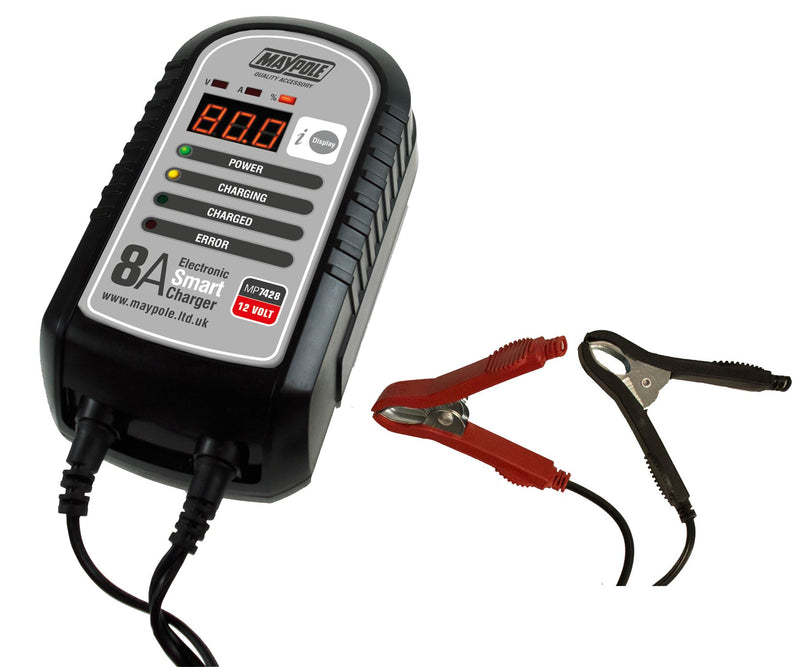 Maypole 8Amp 12V Electronic Smart Charger