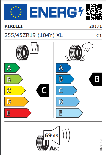 Pirelli 255 45 19 104Y P-Zero (PZ4) tyre