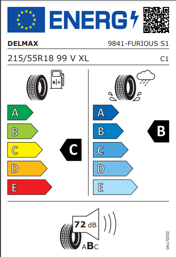 Delmax 215 55 18 99V Furious S1 tyre