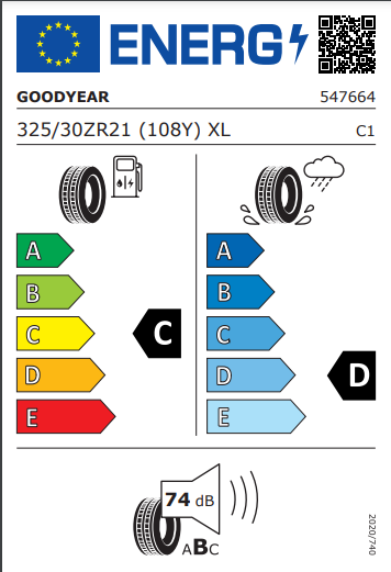 Goodyear 325 30 21 108Y Eagle F1 SuperSport RS tyre