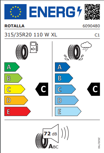 Rotalla 315 35 20 110W F110 tyre