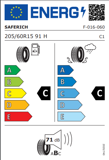 Saferich 205 60 15 91H FRC16 tyre