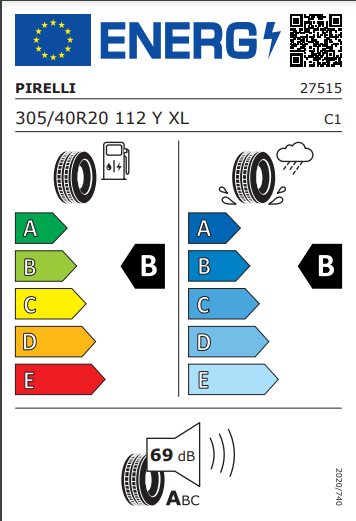 Pirelli 305 40 20 112Y P-Zero (PZ4) tyre