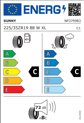 Sunny 225 35 19 88W NA305 tyre