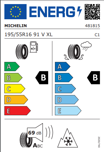 Michelin 195 55 16 91V CrossClimate+ tyre