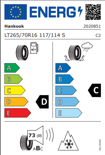 Hankook 265 70 16 117S DynaPro AT2 (RF11) tyre