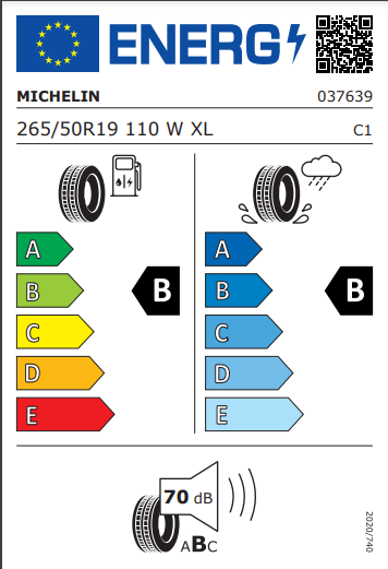 Michelin 265 50 19 110W Latitude Sport 3 tyre