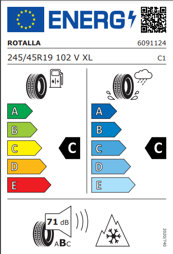 Rotalla 245 45 19 102V S210 tyre