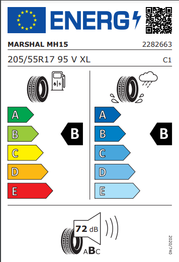 Marshal 205 55 17 95V MH15 tyre