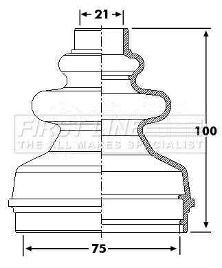 First Line Cv Joint Boot Kit  - FCB6241 fits Fiat Scudo