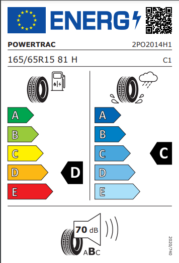 Powertrac 165 65 15 81H Adamas H/P tyre