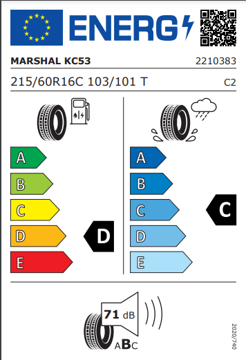 Marshal 215 60 16 103T KC53 tyre