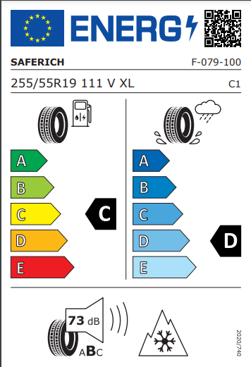 Saferich 255 55 19 111V FRC79 tyre