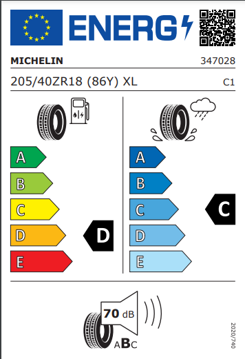 Michelin 205 40 18 86Y Pilot Sport Cup 2 Connect tyre