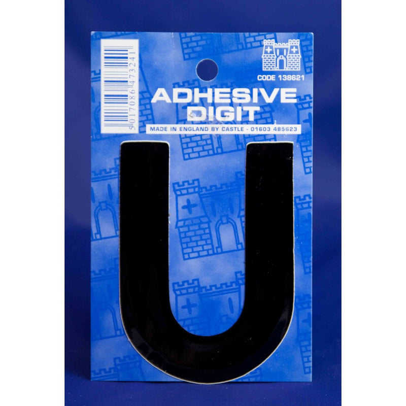 Castle BU U Self Adhesive Digits Blk 3inc