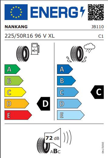 Nankang 225 50 16 96V NS-20 tyre