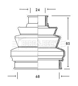 Borg & Beck Cv Joint Boot Kit Part No -BCB2042