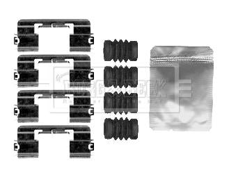 Borg & Beck Fitting Kit -  Pads  - BBK1579 fits GM Zafira C 17rims 10/11-