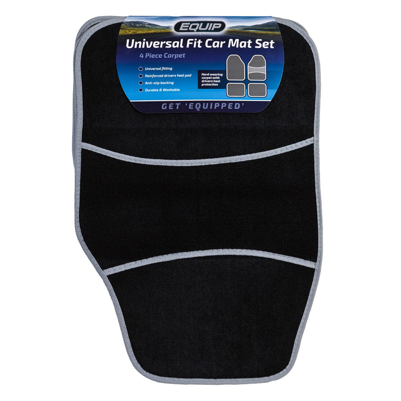 Equip Universal Fit Car Mat - Carpet With Silver Trim