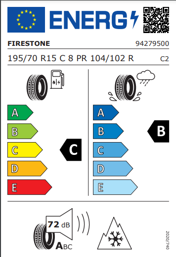 Firestone 195 70 15 104R Van MultiSeason tyre