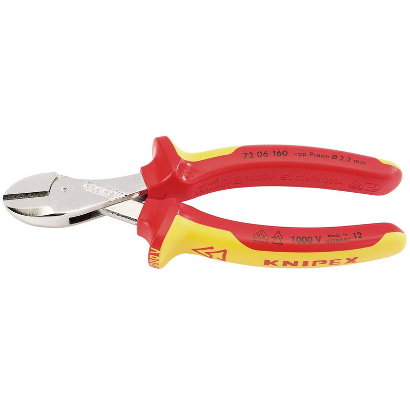 Knipex 73 06 160SB VDE ' x CUT' High Leverage Diagonal Side Cutters