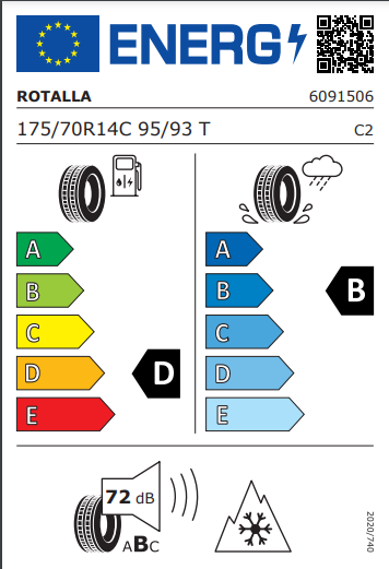 Rotalla 175 70 14 95T Setula W Race VS450 tyre