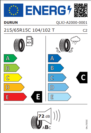 Durun 215 65 15 104T A2000 tyre