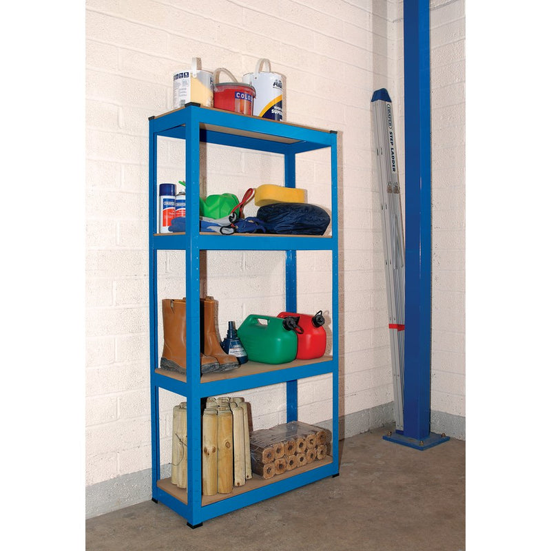 Steel Shelving Unit, 4 Shelves, L760 x W300 x H1520mm