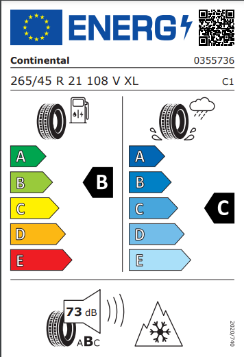 Continental 265 45 21 108V Winter Contact TS860S tyre