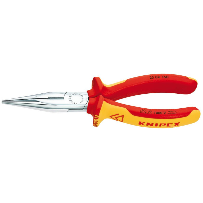 Knipex 25 06 160 SBE Fully Insulated Long Nose Pliers, 160mm