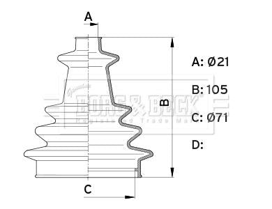 Borg & Beck Cv Joint Boot Kit  - BCB1002 fits Stretch CV Boot Kit