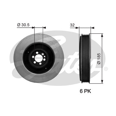 Gates DriveAlign Torsional Vibration Damper - TVD1042