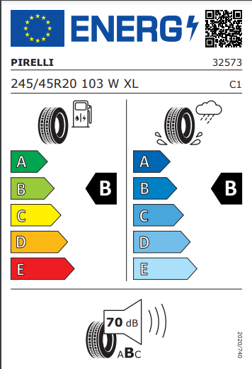 Pirelli 245 45 20 103W P-Zero tyre