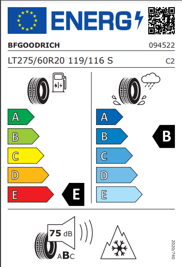 BFGoodrich 275 60 20 119S All-Terrain T/A KO2 tyre