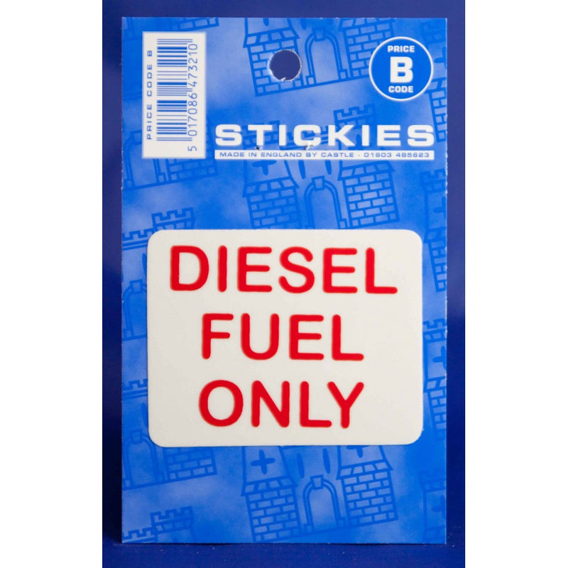 Castle V94 Diesel Fuel Red B Code Stickers