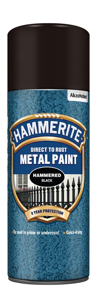 Hammerite Hammered Black Paint - 400ml