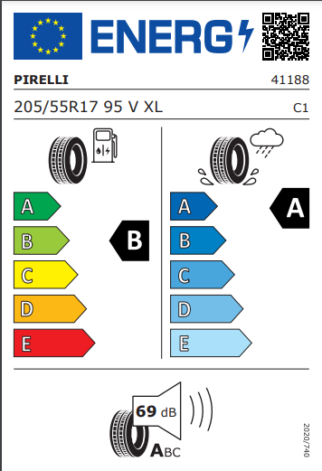 Pirelli 205 55 17 95V Cinturato P7 tyre