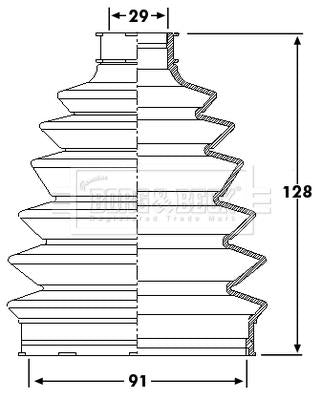 Borg & Beck Cv Joint Boot Kit Part No -BCB6206