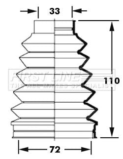 First Line Cv Joint Boot Kit  - FCB6000 fits Lexus GS300, Mercedes A Class