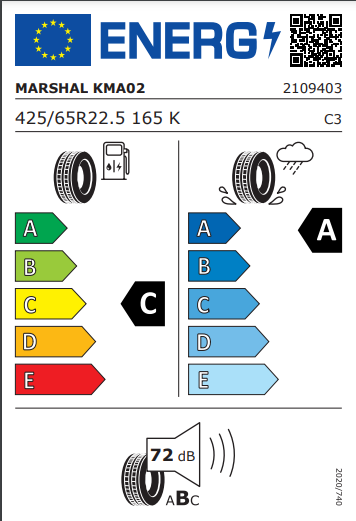 Marshal 425 65 22 165K KMA02 Mixtrack tyre