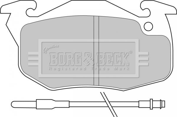 Borg & Beck Brake Pad Set - BBP1425 fits Peugeot 405/Ren Clio 91-