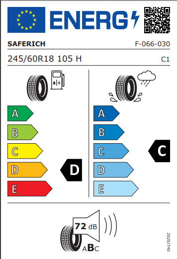 Saferich 245 60 18 105H FRC66 tyre